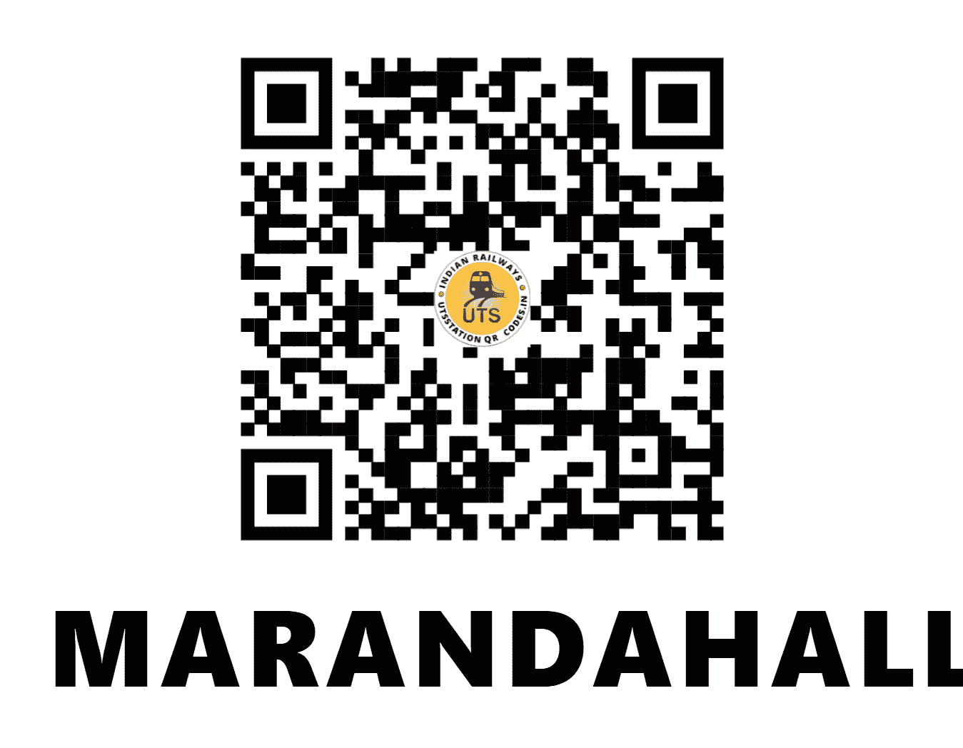 UTS QR Code for MARANDAHALLI - MZU (SW - TAMIL NADU)